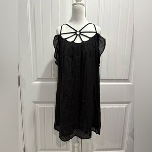 🆕 Crescent Black Dress with Strappy Design Size L